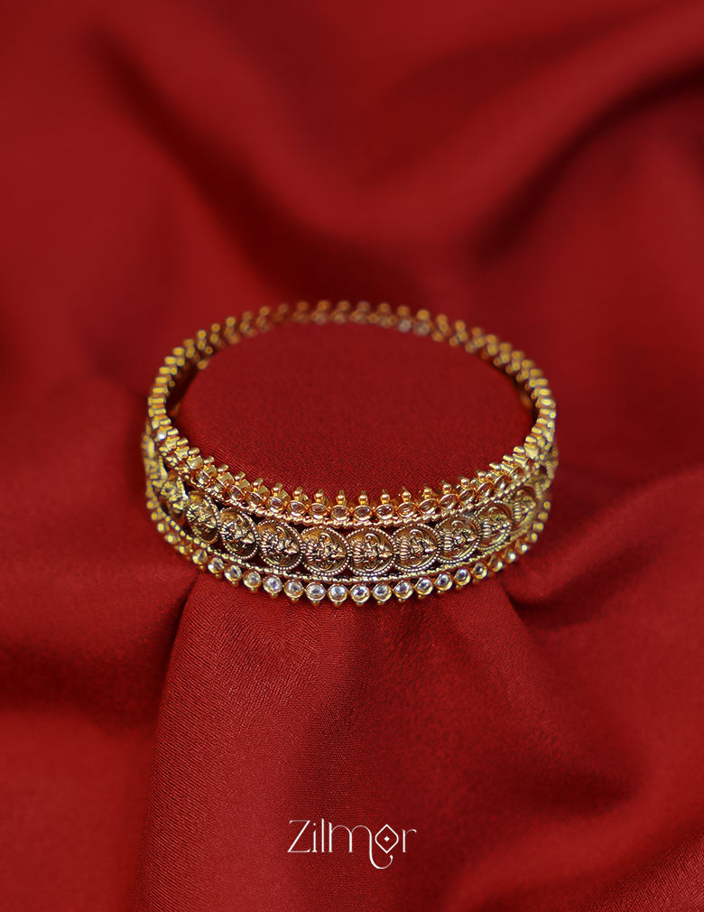 Designer Antique Lakshmi Bangle – AD Stone Traditional Design