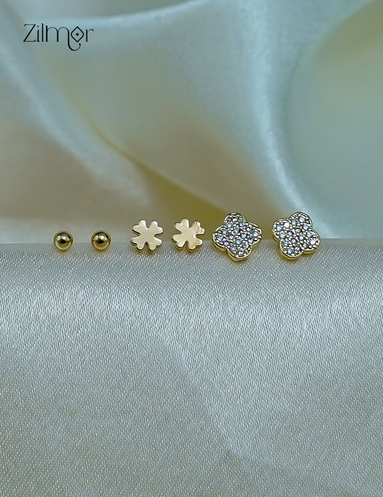 Glamorous Gold Finish AD Stone Earrings – Perfect Daily Wear Combo