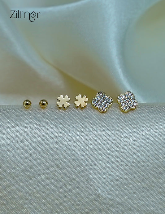 Glamorous Gold Finish AD Stone Earrings – Perfect Daily Wear Combo