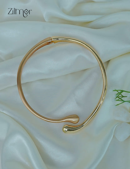 Elegant Golden Teardrop Hasli Necklace – Openable Anti Tarnish Choker for Women