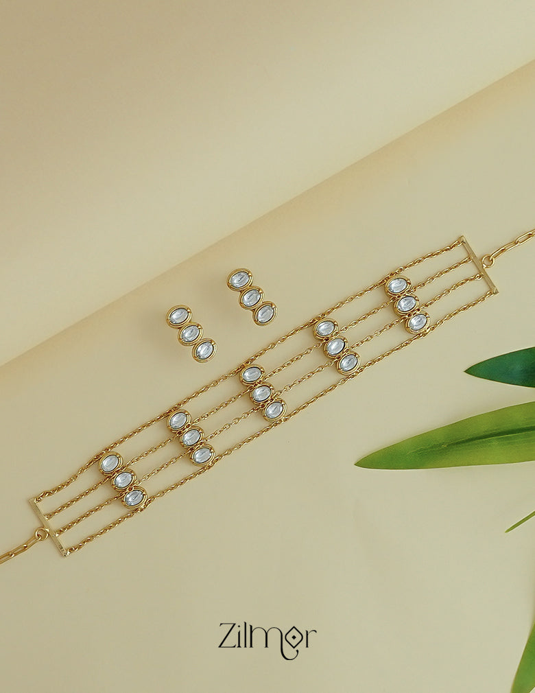 Premium Moissanite Necklace and Earrings Set – Multi Layer Design