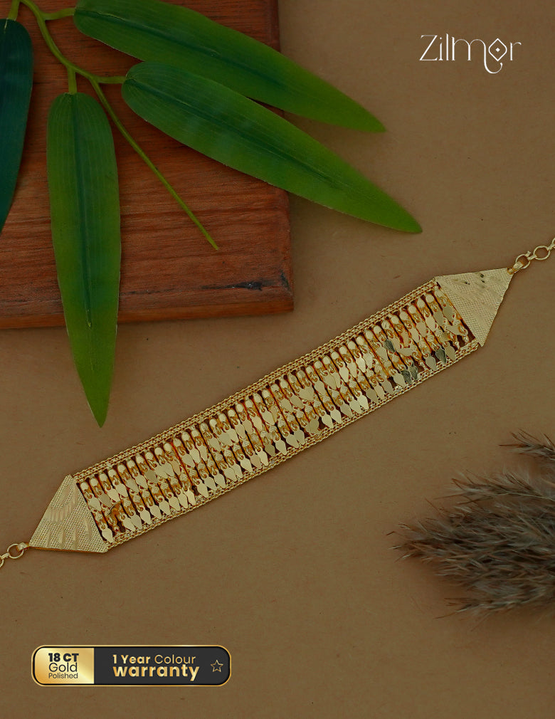 Traditional Gold Tone Elakka Choker Necklace – Perfect Wedding & Festive Wear