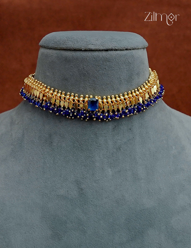 18K Gold Plated Kerala Style Elakkathali Choker Necklace - AC1012556