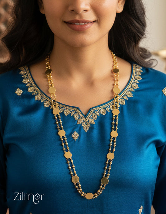 Authentic 18K gold plated kaashu necklace traditional non-idol design