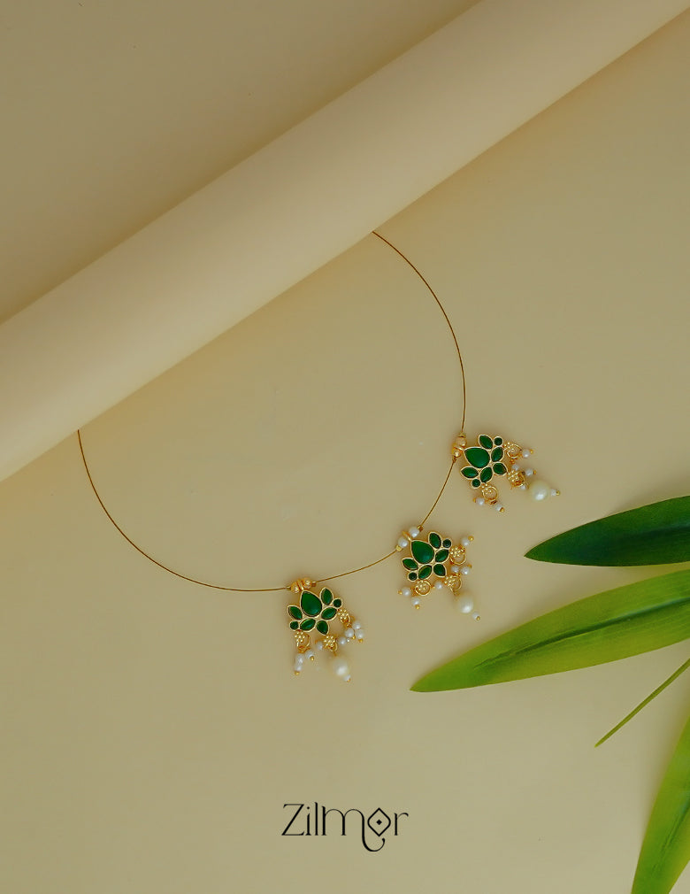 Elegant pearl cluster lotus pendant on invisible chain necklace