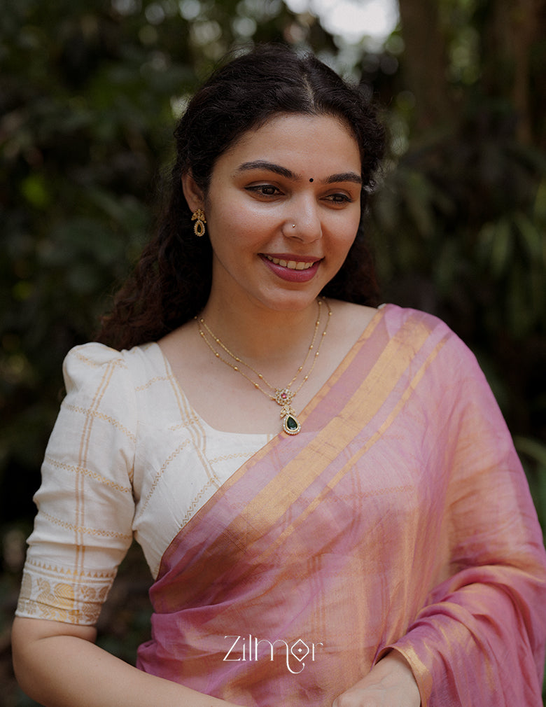 SN101509 - Premium Antique AD Stone Double Layer Long Necklace with Earrings 12-Zilmor