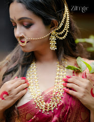 KA1011911 -  Antique 3 Layer Pearl Bridal Earchain Maatal