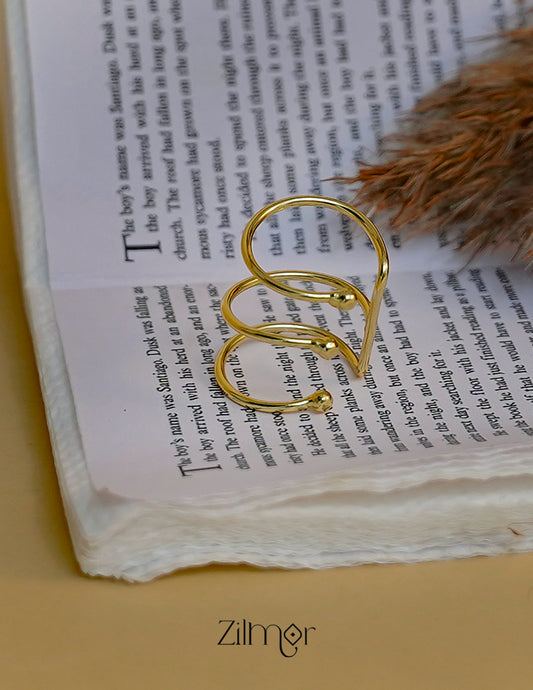 Modern Multi Layer Geometric Ring – Adjustable Design