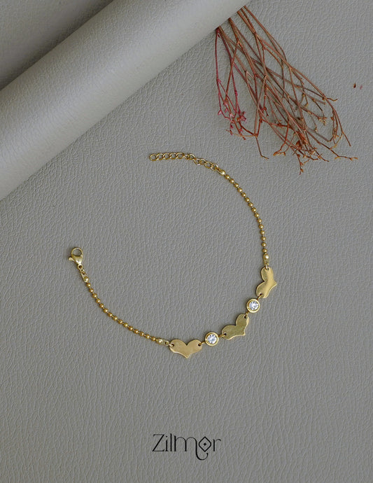 ZH1011732 - Heart Design AD Stone Anti Tarnish Bracelet
