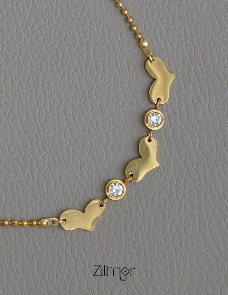 ZH1011732 - Heart Design AD Stone Anti Tarnish Bracelet