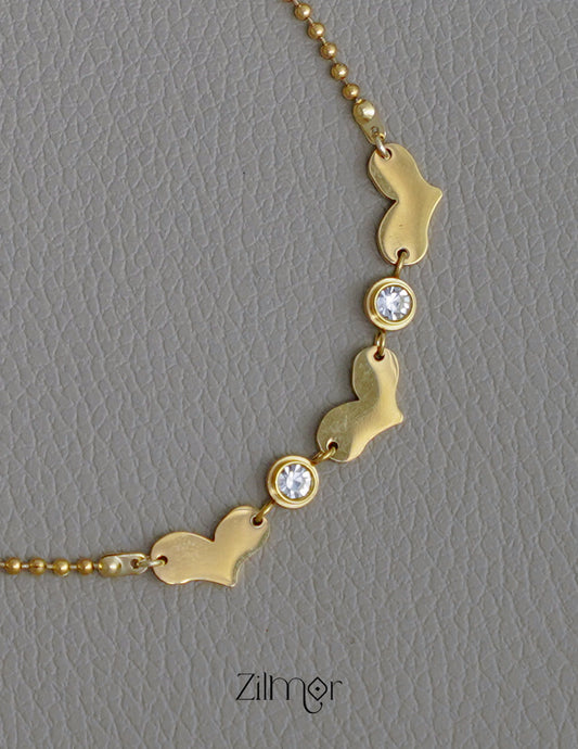 ZH1011732 - Heart Design AD Stone Anti Tarnish Bracelet