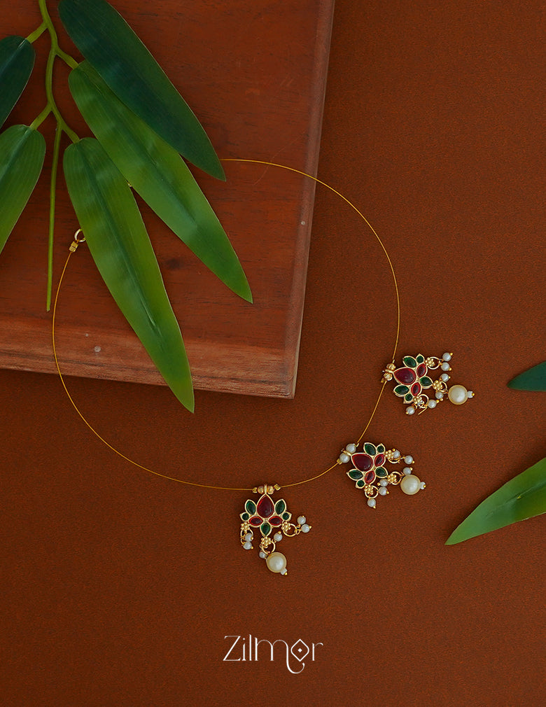 Pearl cluster lotus pendant with invisible necklace delicate jewelry for women