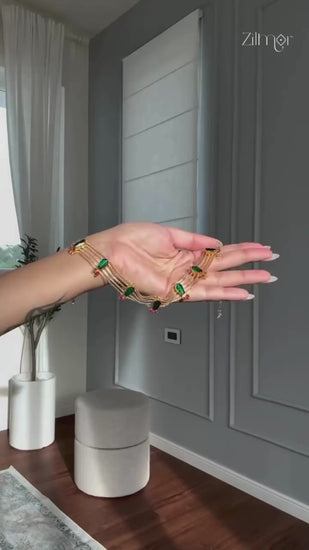 Gold tone nagapadam choker with matching Earring AG10101