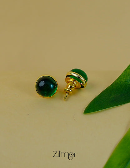Designer minimal gemstone stud earrings comfortable daily wear