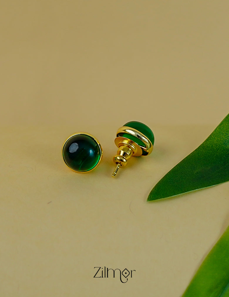 Designer minimal gemstone stud earrings comfortable daily wear