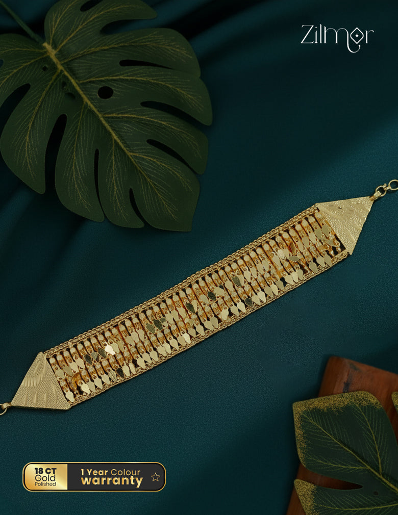 Gold Finish Elakka Thali Choker Necklace – Elegant Kerala Jewelry