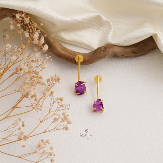 Natural Raw Stone Earrings (color option)  - AS100418