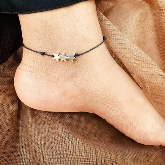 Triple Star Charm Anklet - KY100462