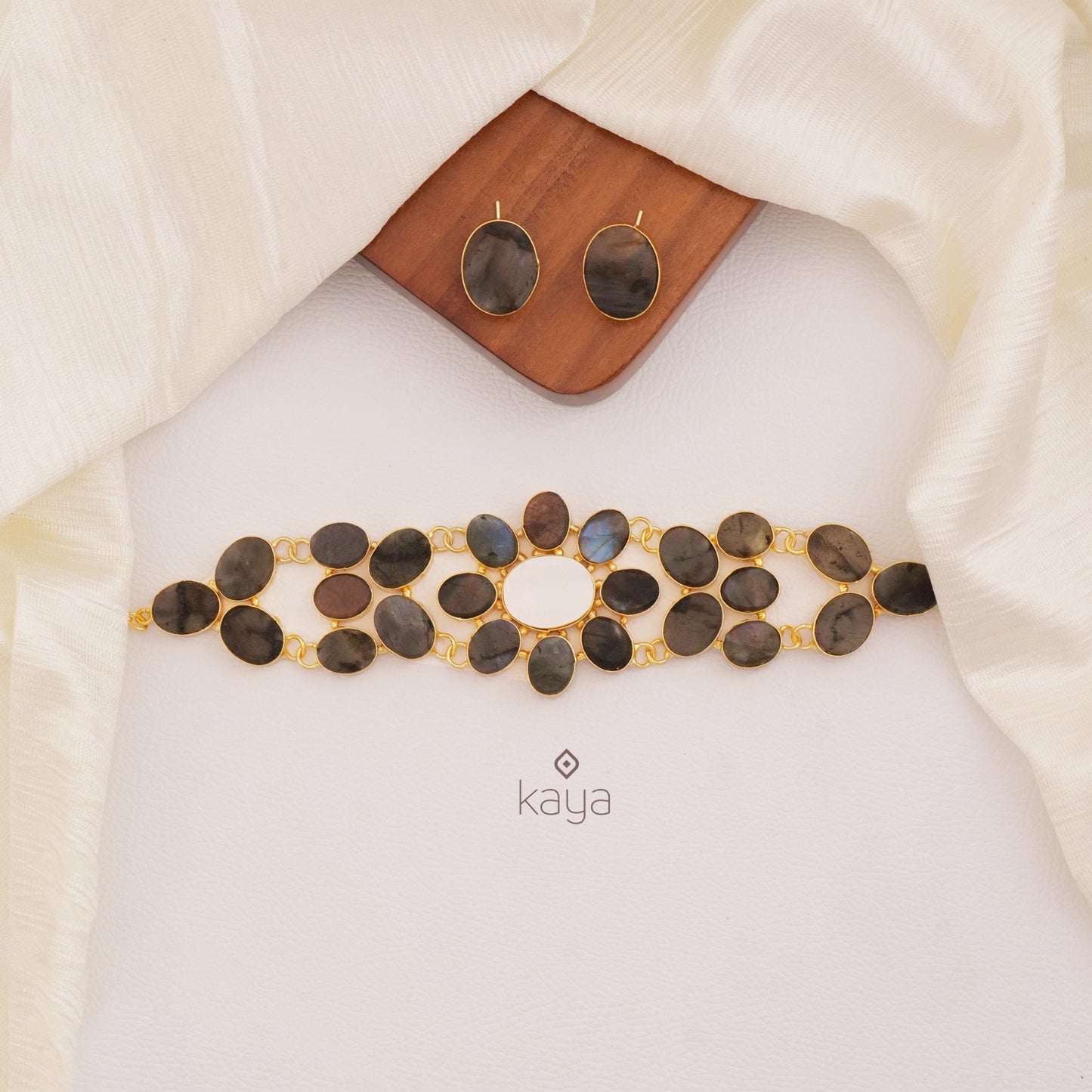 Natural Stone Necklace Set (color option) - KE100389